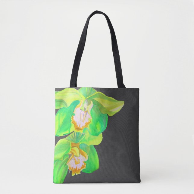 Tote Bag Fleur pop art orchidée moderne (Devant)