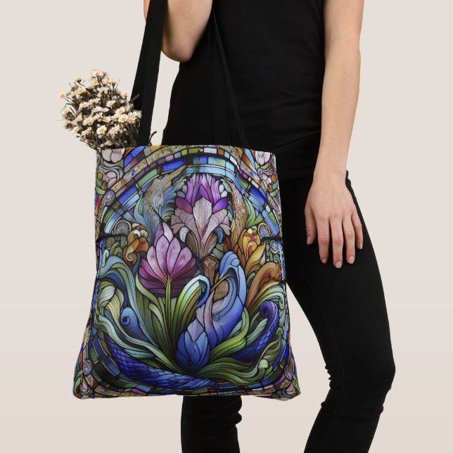 Tote Bag Fleur pourpre (De près)
