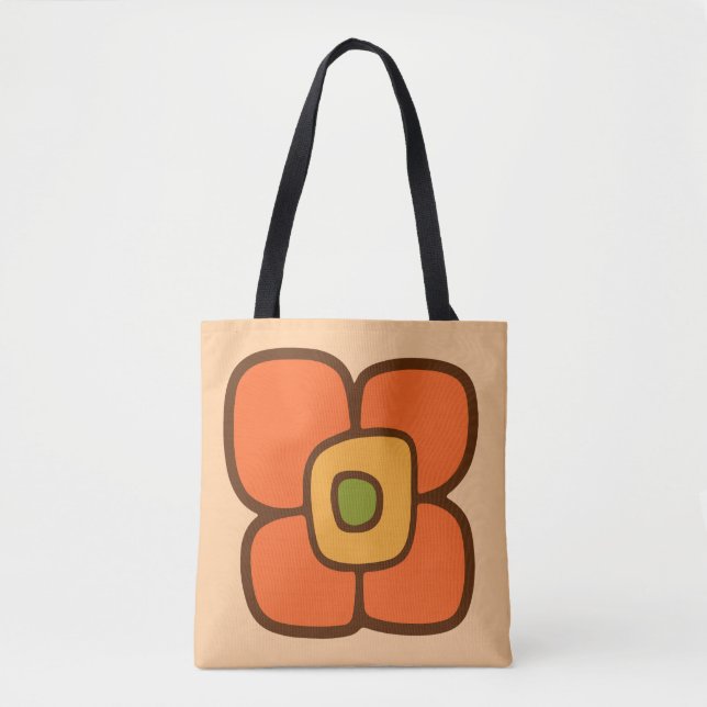 Tote Bag Fleur rétro de printemps (Devant)