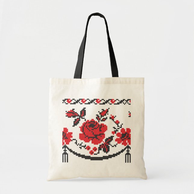 Tote Bag Fleur rose (Devant)