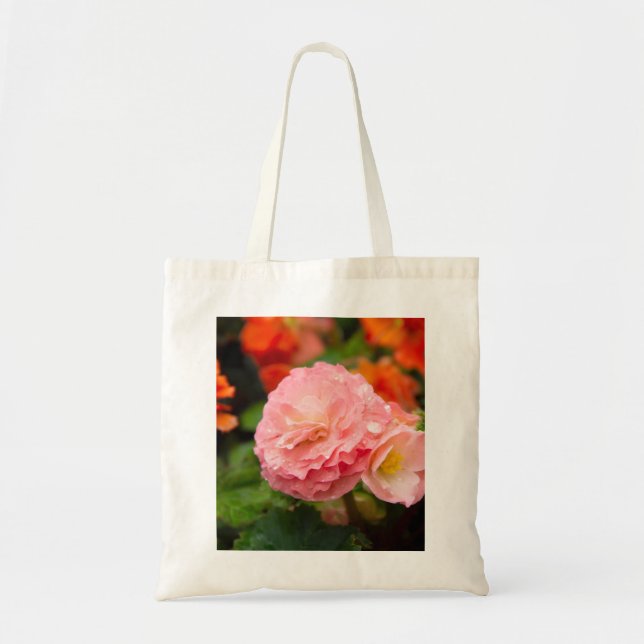 Tote Bag Fleur rose délicate après la pluie (Devant)