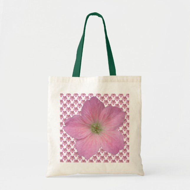 Tote Bag Fleur rose romantique de géranium (Devant)