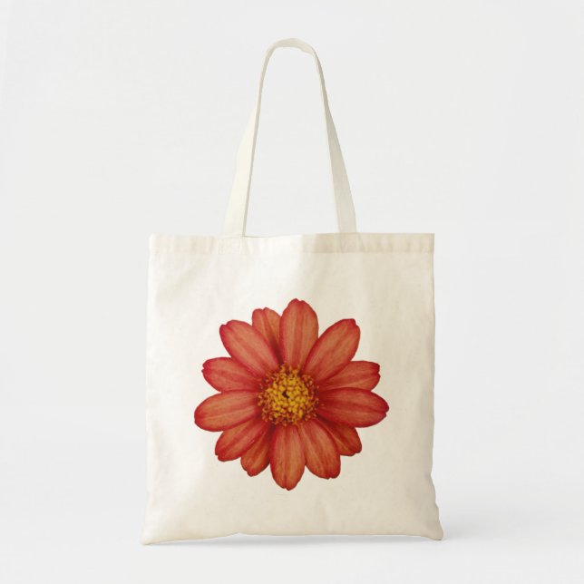 Tote Bag fleur rouge (Devant)