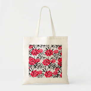 Tote Bag Fleur rouge Floral Illustration Motif Design
