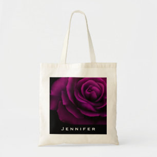 Tote Bag Fleur rouge violet gothique