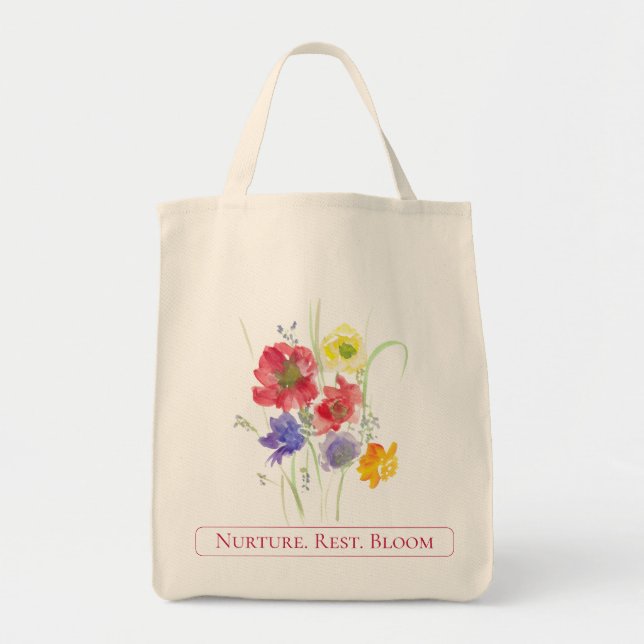 Tote Bag Fleur sauvage (Devant)