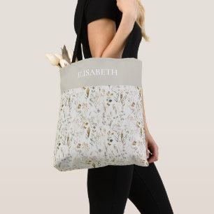 Tote Bag Fleur sauvage botanique rustique
