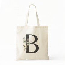 Fleur sauvage d'aquarelle Bridesmaid initial "B"