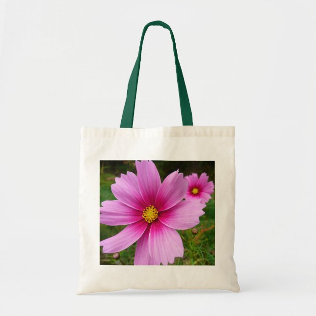 Tote Bag Fleur sauvage de fleurs Cosmos roses (Devant)