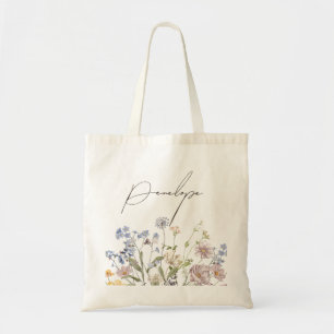 Tote Bag Fleur sauvage de printemps coloré Meadow Garden Ma
