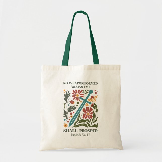 Tote Bag Fleur sauvage de versets bibliques inspirants (Devant)