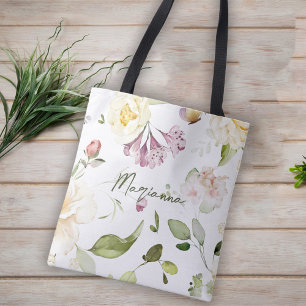 Tote Bag Fleur sauvage Floral Bachelorette Bridesmaid Cadea