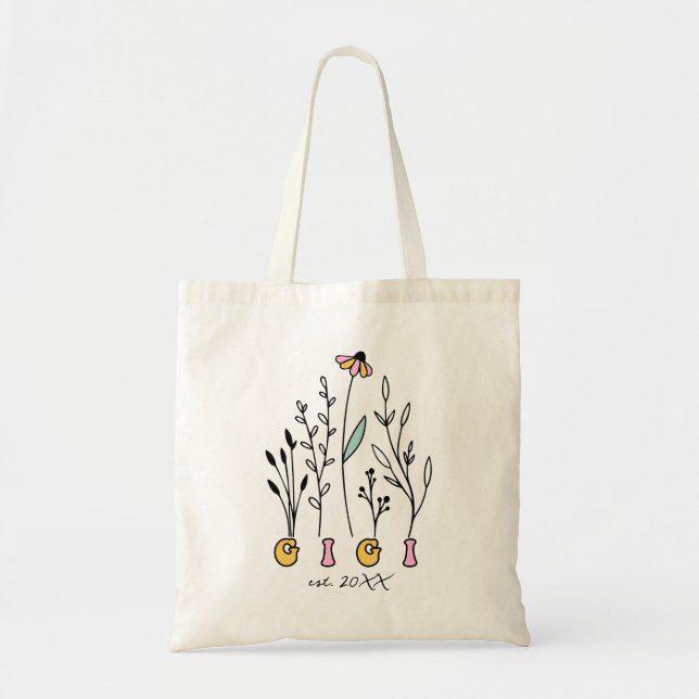 Tote Bag Fleur sauvage Gigi (Devant)