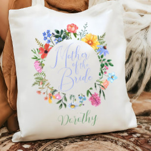 Tote Bag Fleur sauvage Mère de la mariée Mariage de script