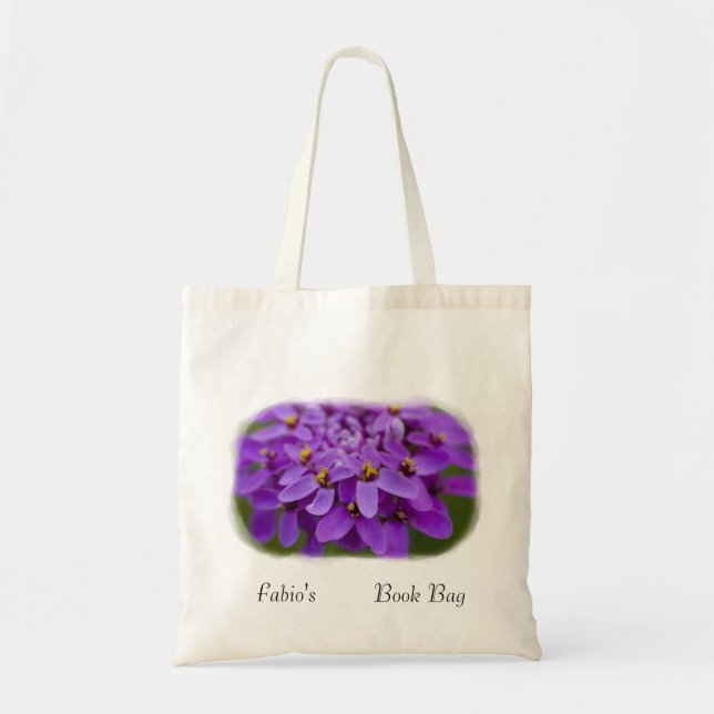 Tote Bag Fleur sauvage violet Fourre-tout (Devant)