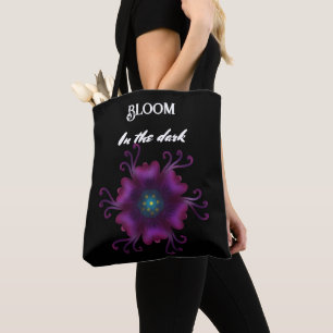 Tote Bag Fleur violette gothique botanique florale sombre