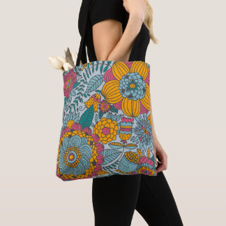 Tote Bag Fleuris Colorés