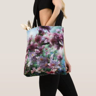 Tote Bag Fleurs à éclaboussures de fleurs de cerisier
