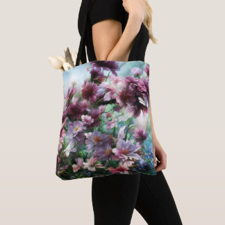 Tote Bag Fleurs à éclaboussures de fleurs de cerisier