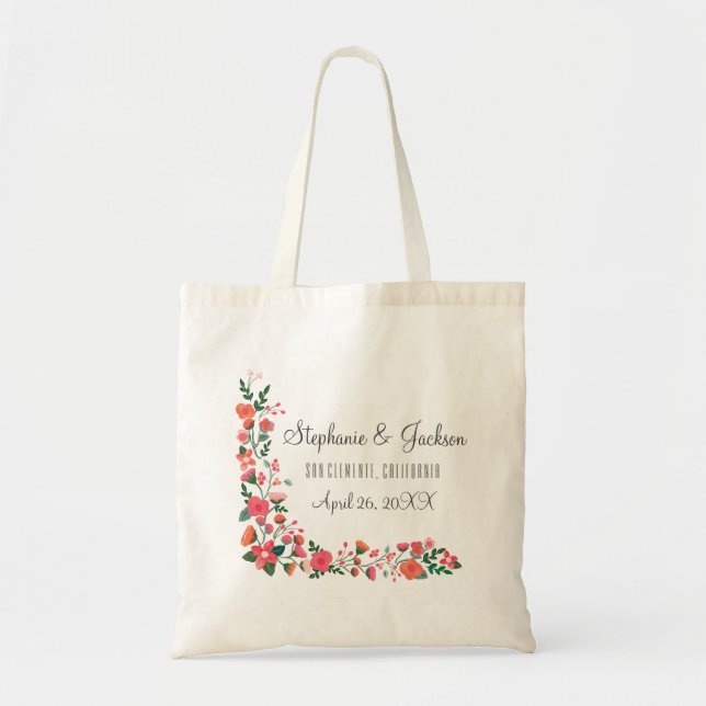 Tote Bag Fleurs à main (Devant)
