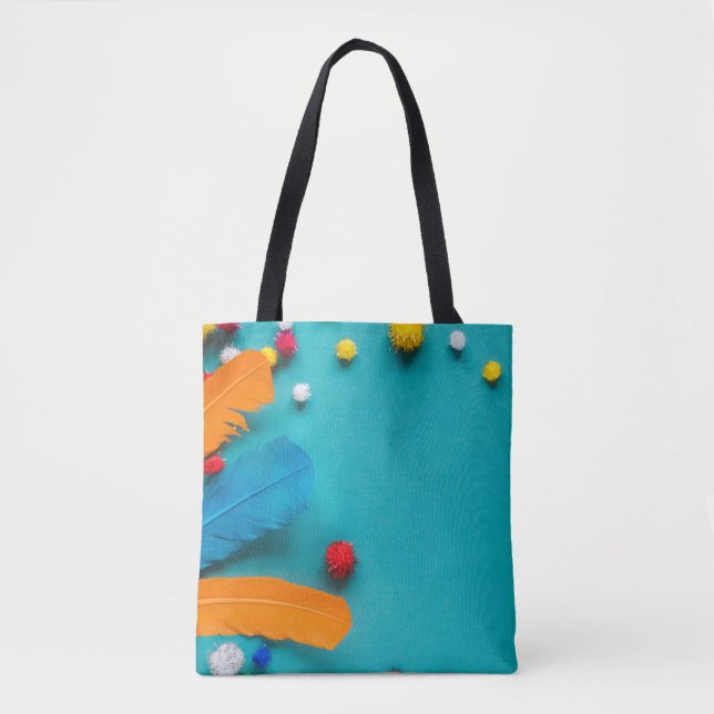 Tote Bag Fleurs à plumes Fourre-tout (Devant)