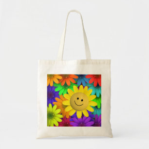 Tote Bag Fleurs à visage joyeux