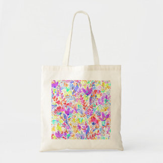 Tote Bag Fleurs abstraites jolies et colorées motifs