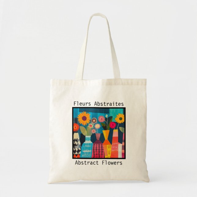 Tote Bag Fleurs Abstraites pour femmes (Devant)