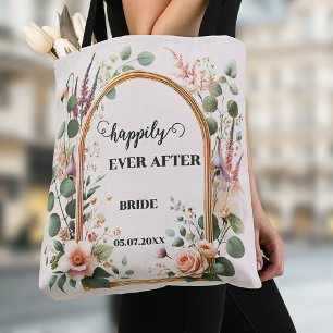 Tote Bag Fleurs Aquarelles Classiques Mariage élégant