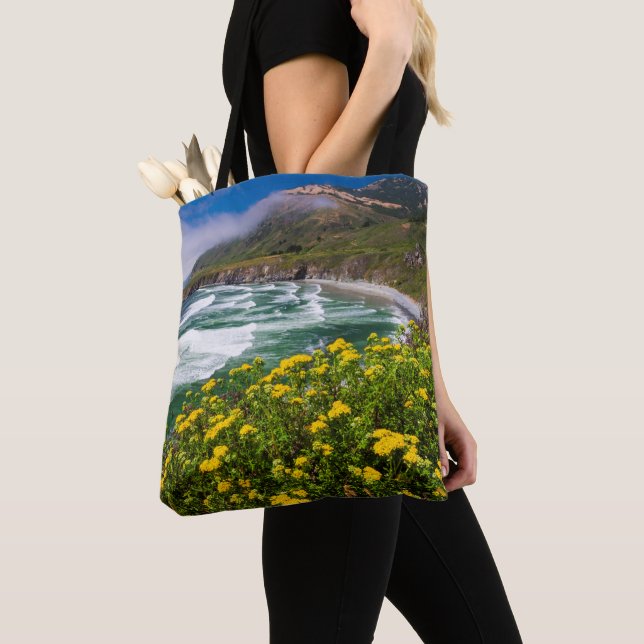 Tote Bag Fleurs au-dessus de la plage de Sand Dollar (De près)