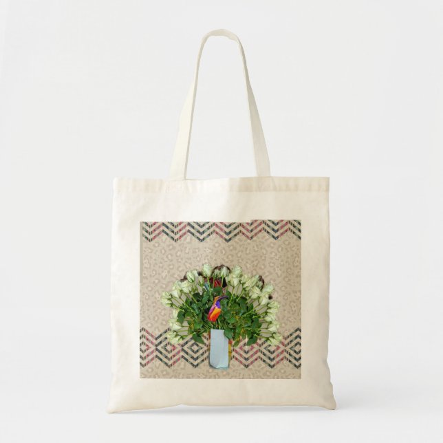 Tote Bag Fleurs aux oiseaux (Devant)