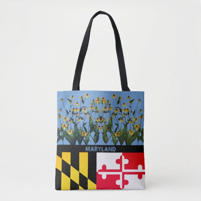 Tote Bag Fleurs aux yeux noirs Susan Flower MarylandSac à b (Devant)