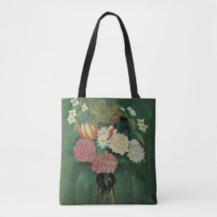 Tote Bag Fleurs avec du lierre par Henri Rousseau, Floral V