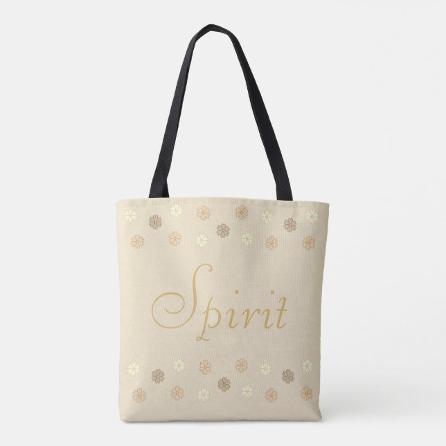Tote Bag Fleurs beige élégant (Dos)