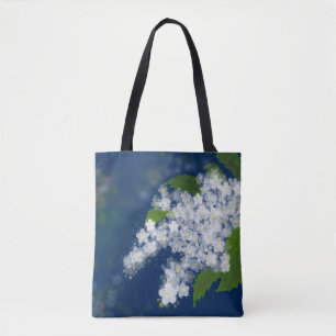 Tote Bag Fleurs blanches, florales