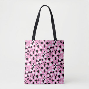 Tote Bag Fleurs blanches noires mignonnes
