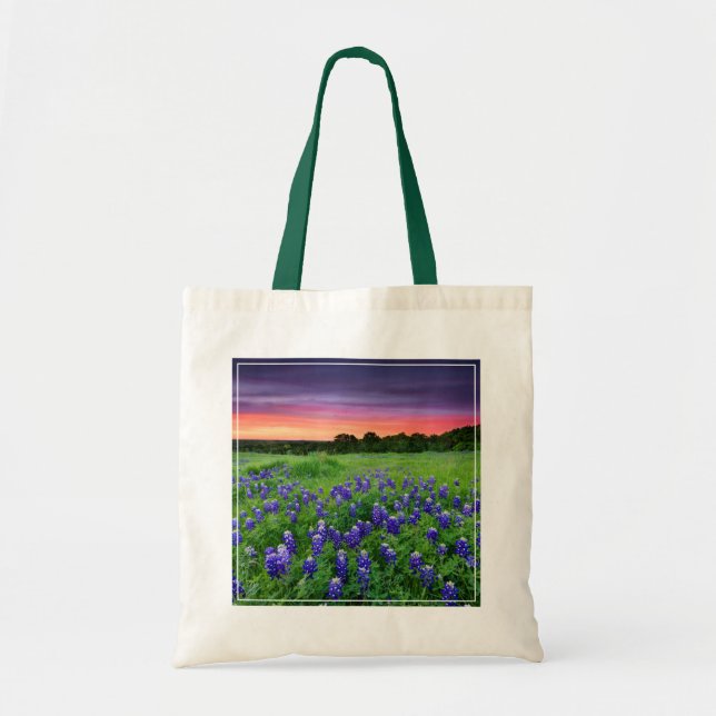 Tote Bag Fleurs | Bluebonnets à Sunset Texas (Devant)