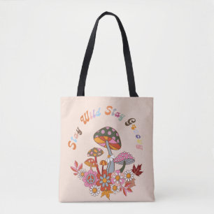 Tote Bag Fleurs boho colorées rétro design floral super