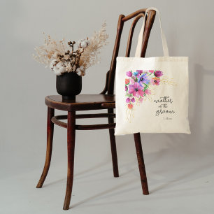Tote Bag Fleurs Brillantes et Or Mère du Marié