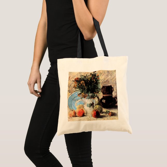 Tote Bag Fleurs, Cafetière et Fruits par Vincent van Gogh (Devant (produit))