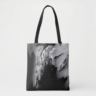 Tote Bag Fleurs Cardiaques Saignantes En Noir Et Blanc