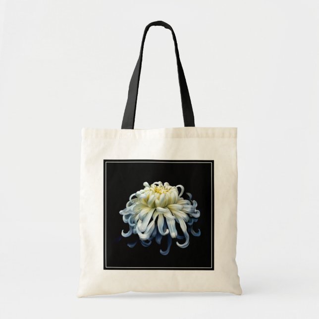 Tote Bag Fleurs | Chrysanthème blanc (Devant)