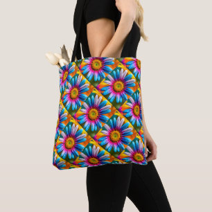 Tote Bag Fleurs colorées mignonnes Motif