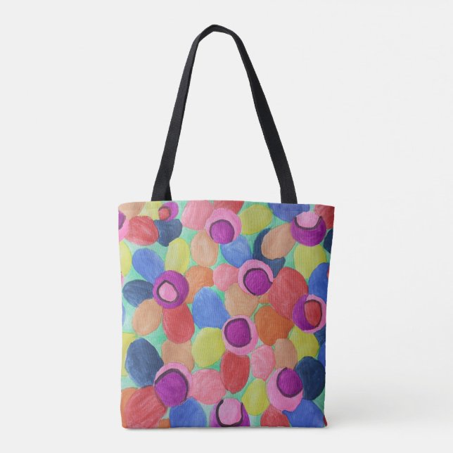 Tote Bag Fleurs couleur bonbon (Dos)