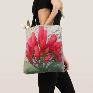 Tote Bag Fleurs d'Agave Rouges