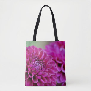 Tote Bag Fleurs dahlia violettes