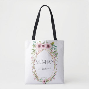 Tote Bag Fleurs d'anémones rose pâle