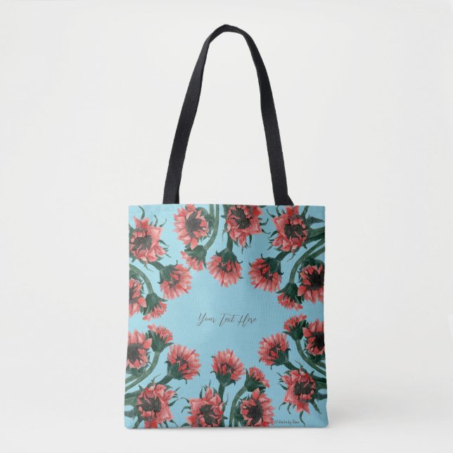 Tote Bag Fleurs dans un vase aquarelle (Devant)