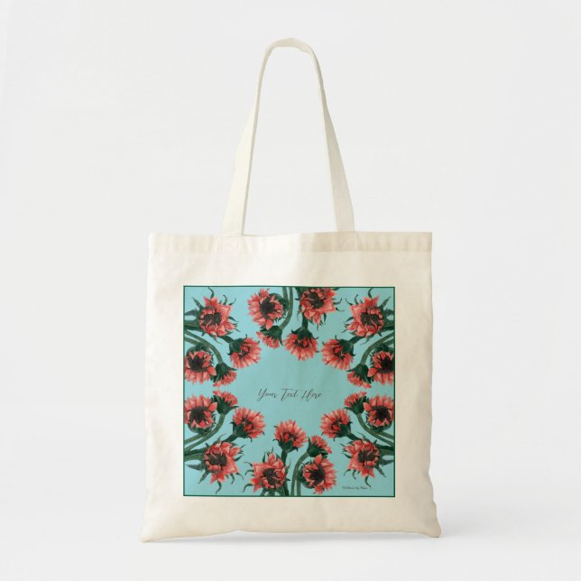 Tote Bag Fleurs dans un vase aquarelle (Devant)