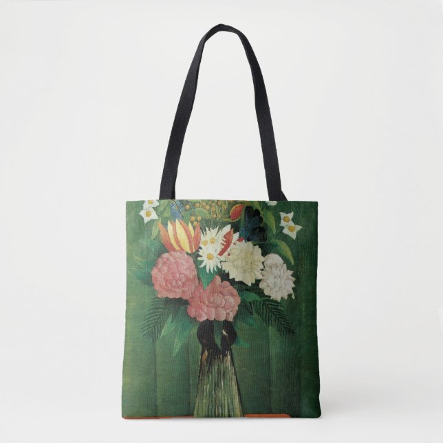 Tote Bag Fleurs dans un vase vert (Devant)